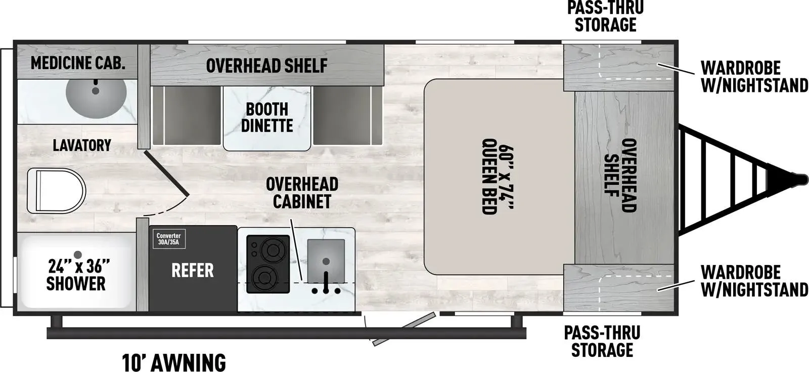 Coachmen Clipper 17FQ floor plan
