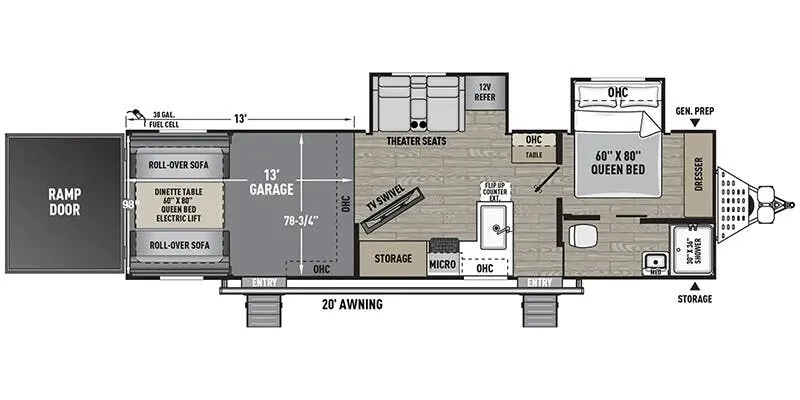 2025 Coachmen Adrenaline 30GS floor plan