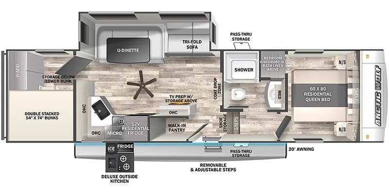 2023 Forest River Cherokee Arctic Wolf 287BH - Floor plan