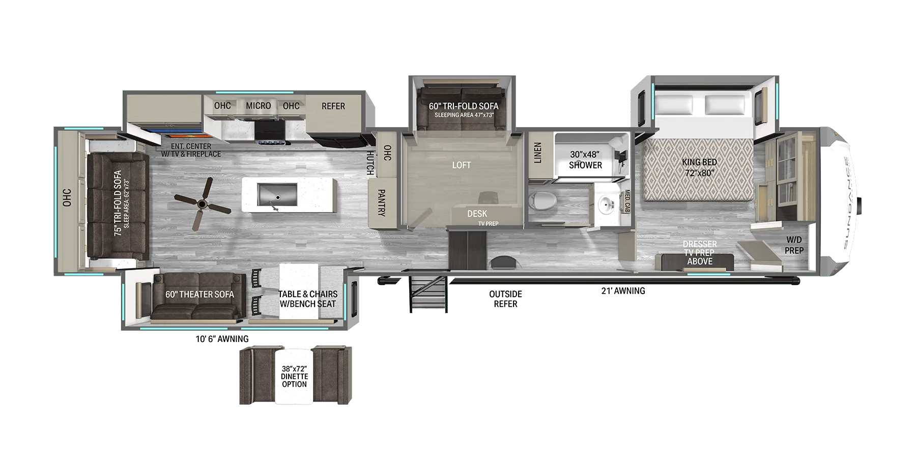 2026 Heartland Sundance 35MRBS - Floor plan