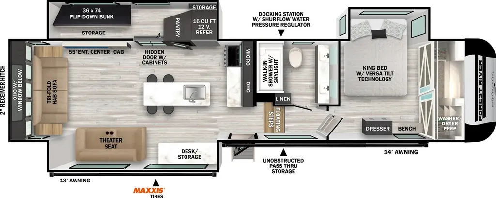 2025 Forest River Impression 318RL floor plan