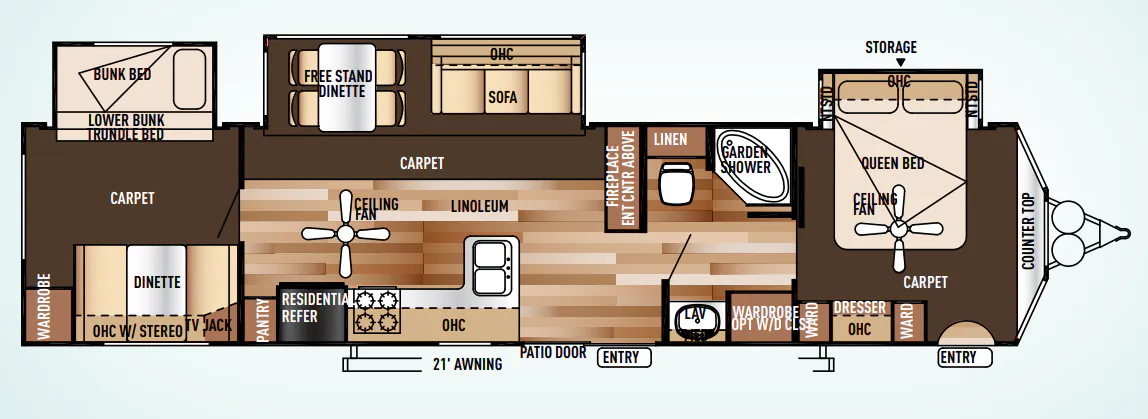 Forest River Wildwood Lodge 404FB floor plan