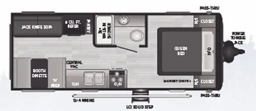 Keystone Hideout 20RDWE floor plan