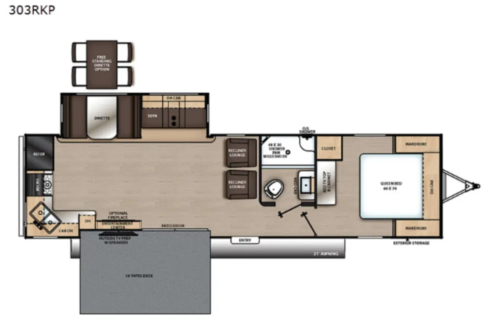 2021 Coachmen Catalina Legacy 303RKP - Floor plan