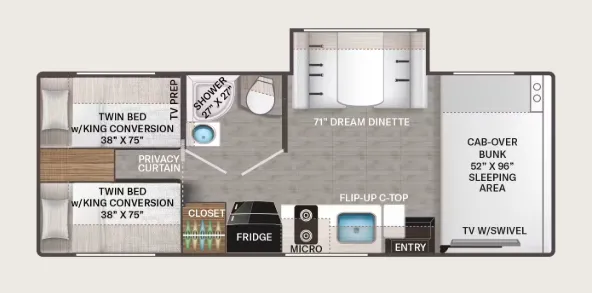 Thor Motor Coach Geneva 25VZ floor plan