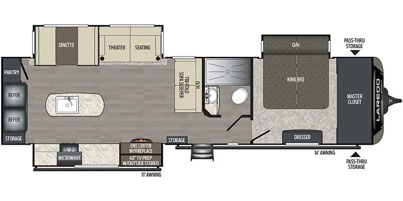 2020 Keystone Laredo 335MK floor plan