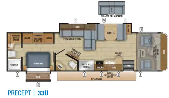Jayco Precept 33U floor plan