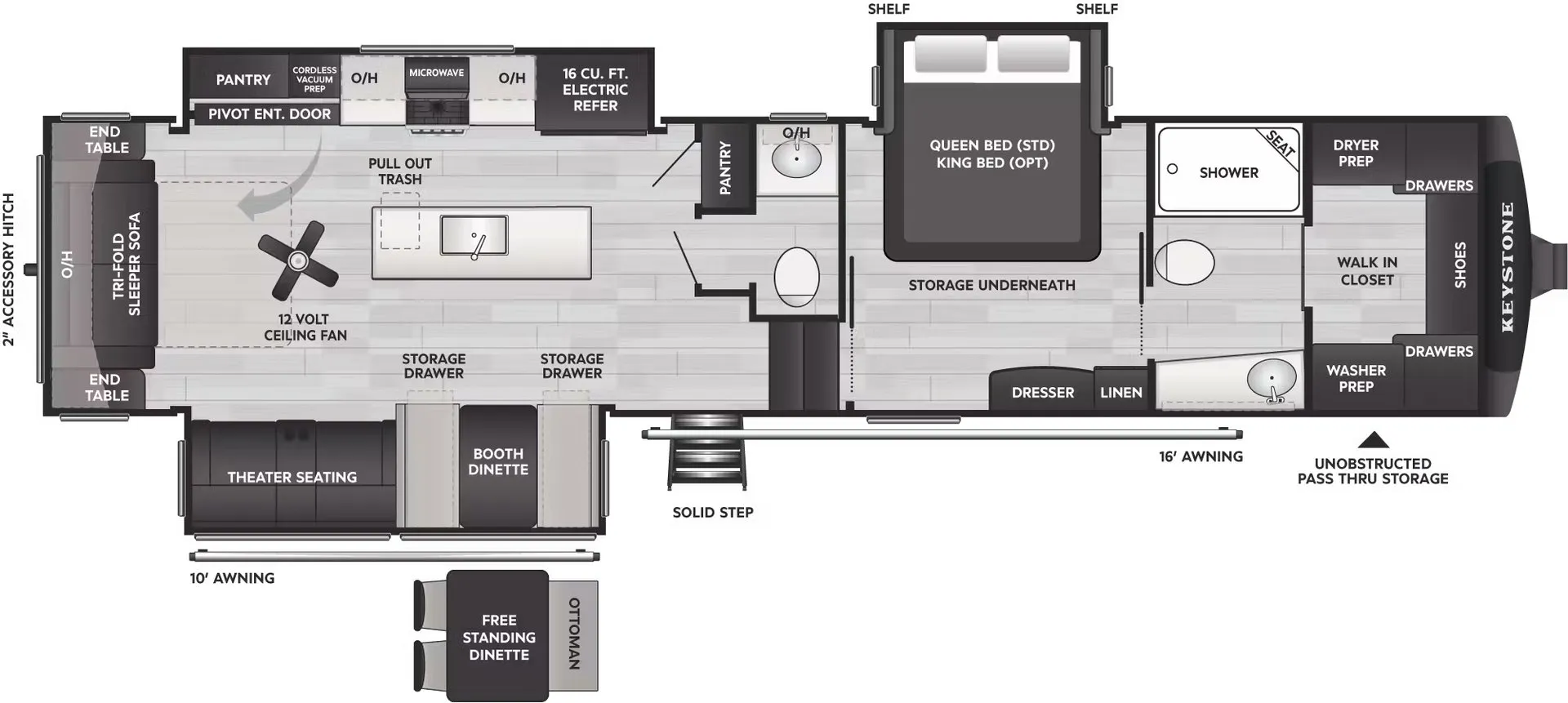 2026 Keystone Cougar 355FBS - Floor plan