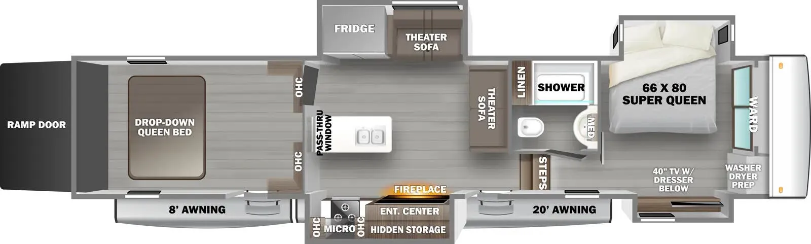 Forest River RiverStone 4513DST floor plan