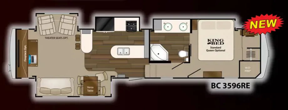 Heartland Big Country Gold Edition 3596RE floor plan
