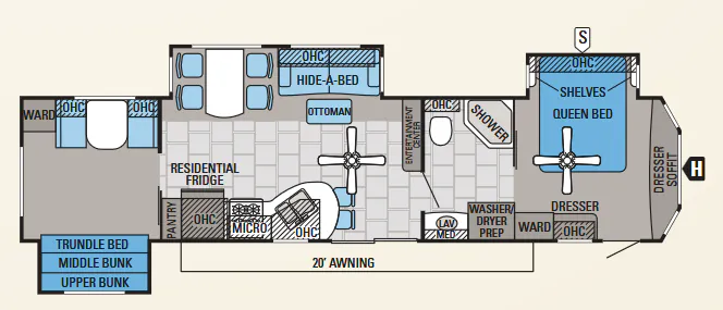 Jayco Jay Flight Bungalow 40DBTS floor plan