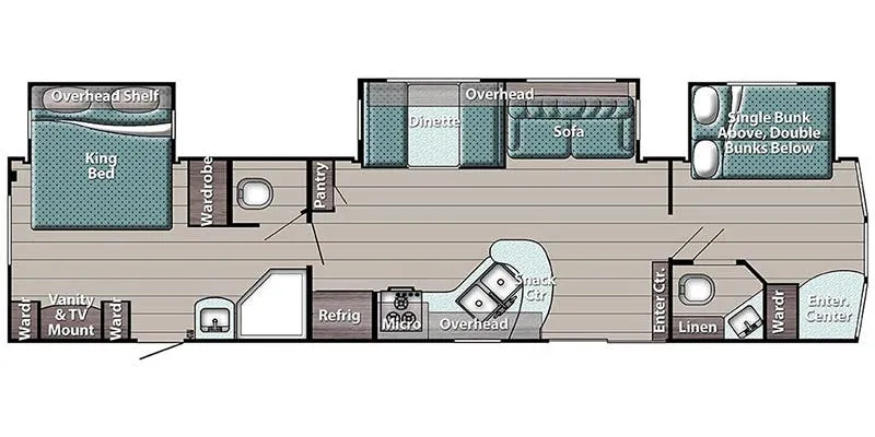 Gulf Stream Trailmaster Lodge 408TBS floor plan