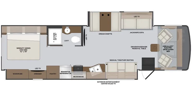 2024 Holiday Rambler Eclipse 35R - Floor plan