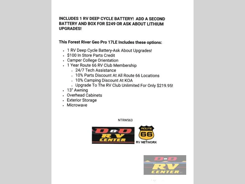 2026 Forest River RV Rockwood GEO Pro 17LE - Photo 3