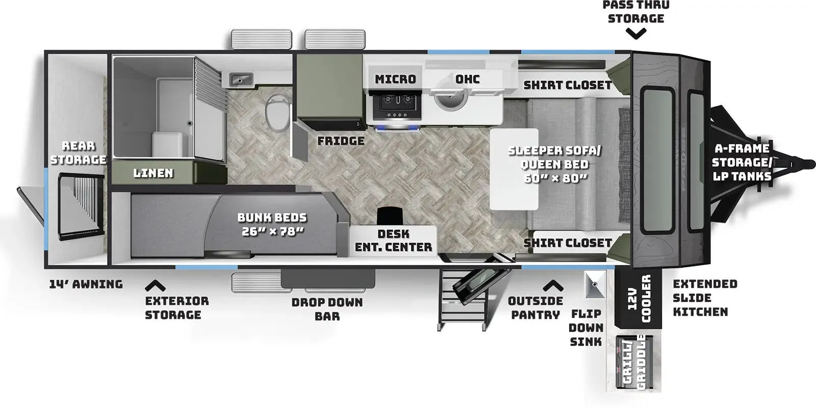 Palomino Pause 21.4 floor plan