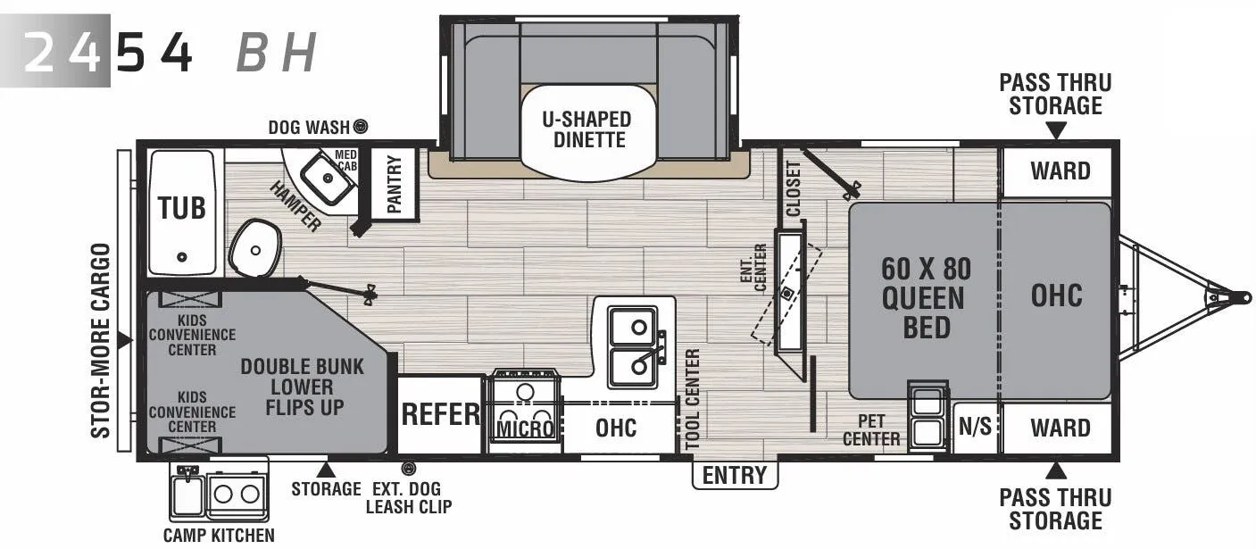 Coachmen Northern Spirit 2454BH floor plan