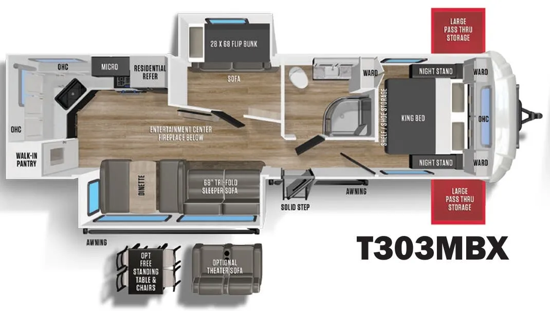 Forest River Wildcat 303MBX floor plan