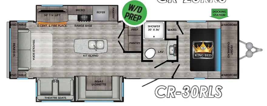CrossRoads Cruiser Aire CR30RLS floor plan