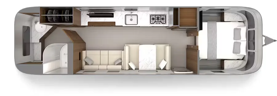 Airstream Classic 33FB floor plan