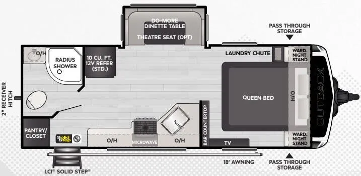 2025 Keystone Outback 212RB - Floor plan