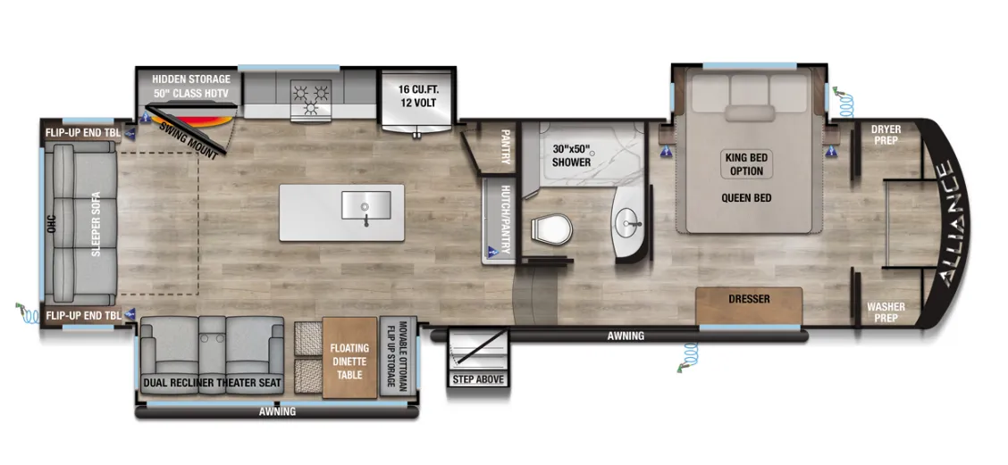 2026 Alliance RV Avenue 32RLS - Floor plan