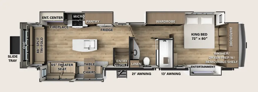 Palomino River Ranch 393RL floor plan