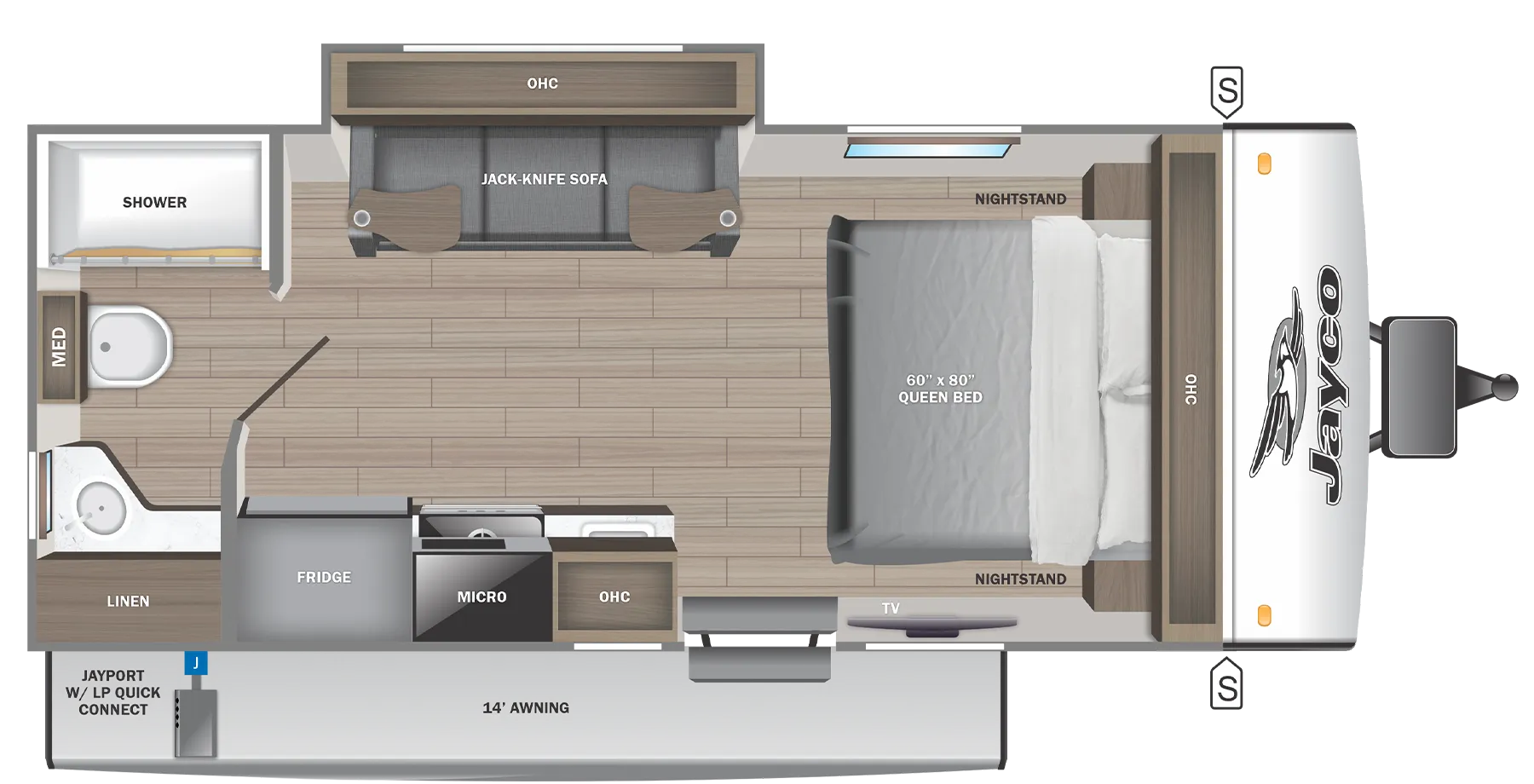 2025 Jayco Jay Feather 183FBS - Floor plan