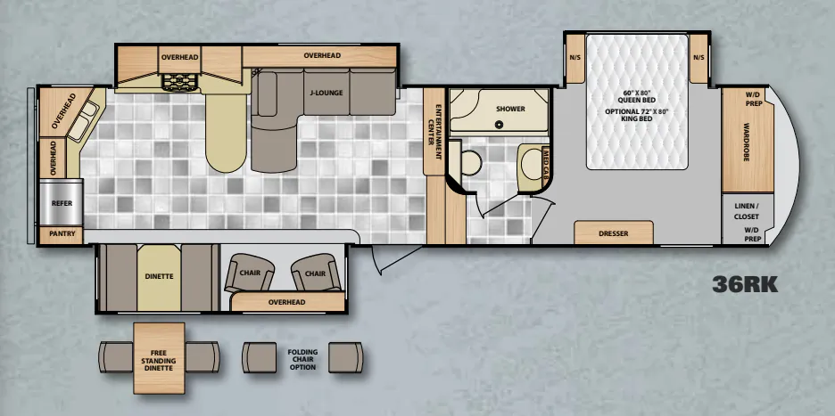 Winnebago Latitude 36RK floor plan