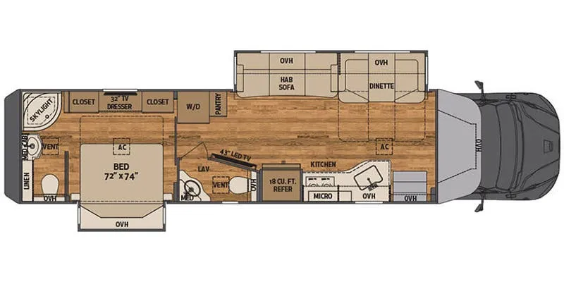 2017 Renegade RV Verona 40VRB - Floor plan