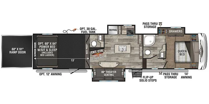 K-Z Sportster 353TH13 floor plan