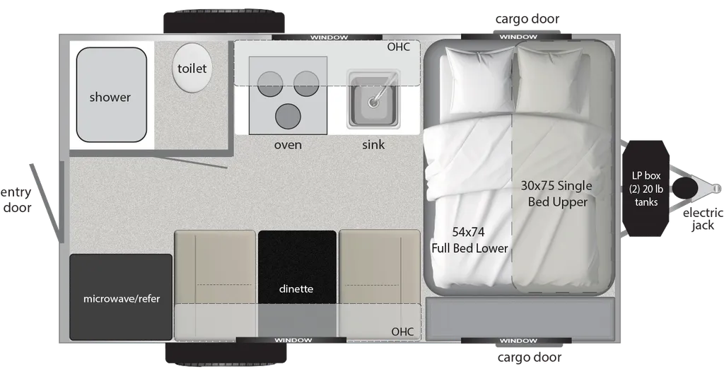 2025 Encore RV Revue 16BH floor plan