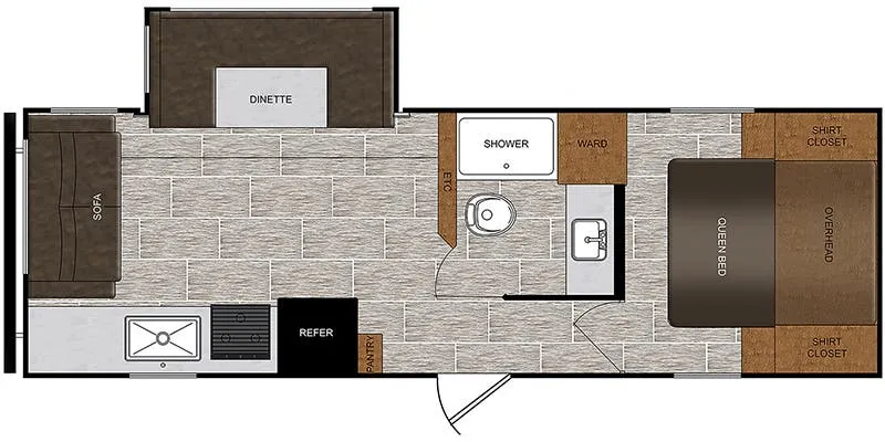 2021 Prime Time Avenger 24RLS - Floor plan