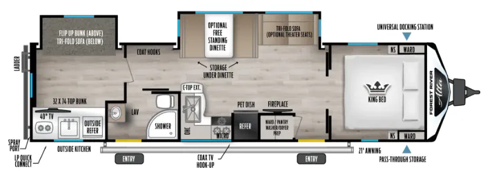 East to West Alta 3150KBH floor plan