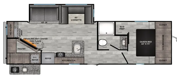 CrossRoads Zinger 299RE floor plan