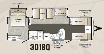 Keystone Outback 301BQ floor plan