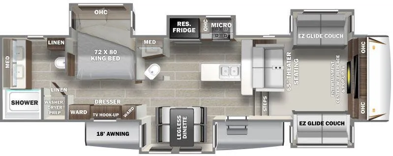 Prime Time Sanibel 3802WB floor plan