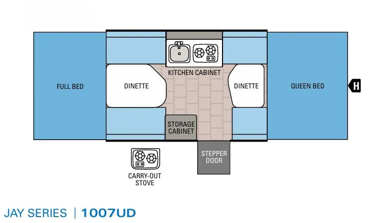 Jayco Jay Series 1007UD floor plan