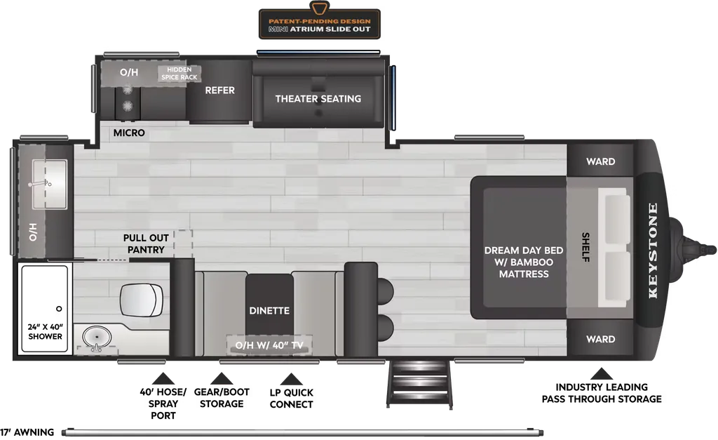 2026 Keystone Walkabout 22MAX floor plan
