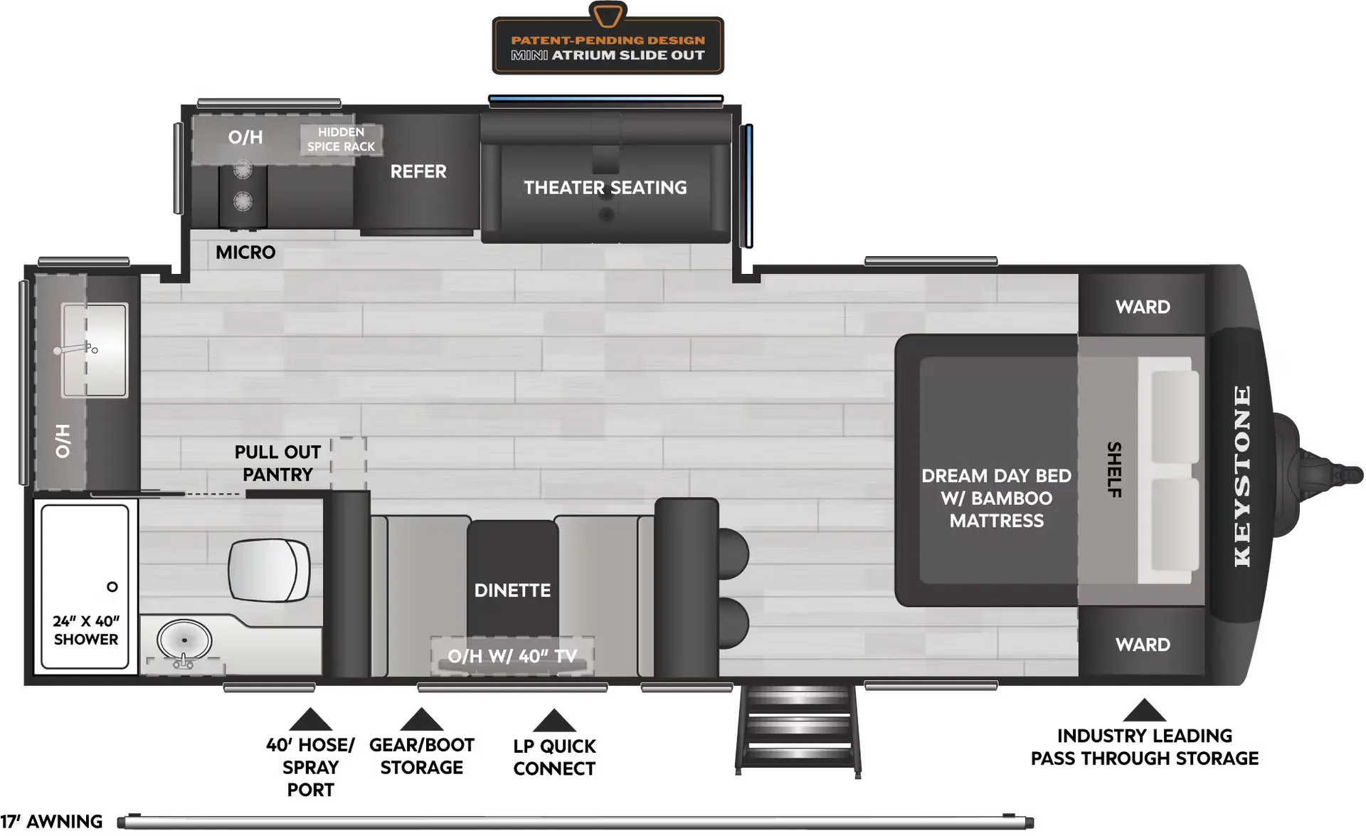 2026 Keystone Walkabout 22MAX - Floor plan