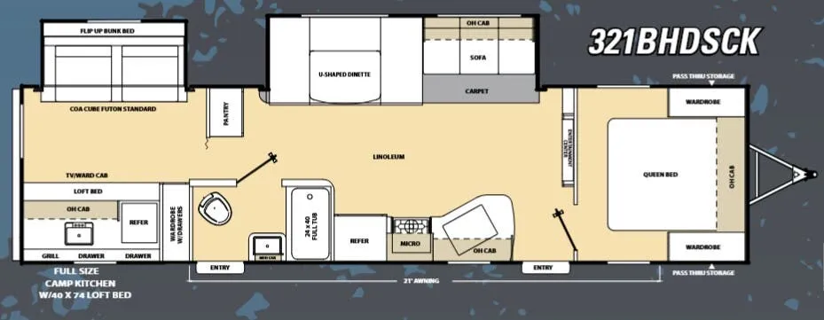 Coachmen Catalina SBX 321BHDSCK floor plan