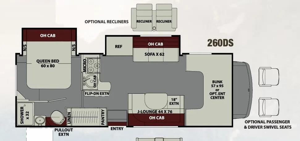 Coachmen Leprechaun Premier 260DS floor plan