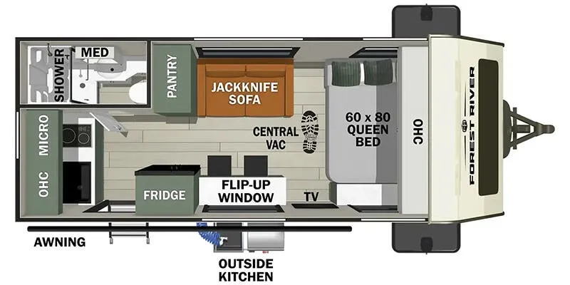 Forest River No Boundaries 18 Series NB18.2 floor plan