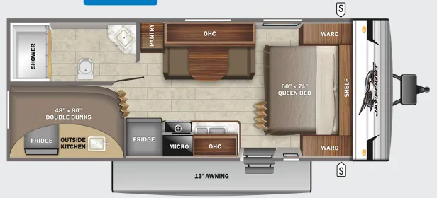 Jayco Jay Flight SLX 8 224BHW floor plan