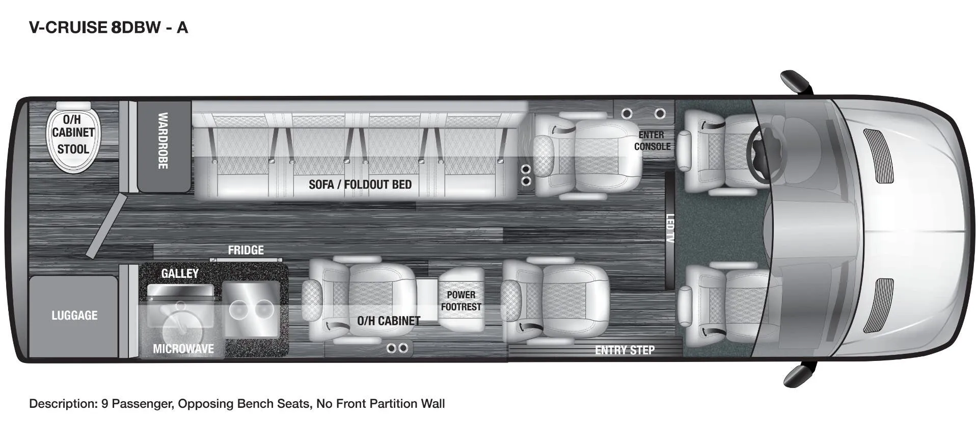 OGV Luxury Coach V-Cruise 8DBW floor plan