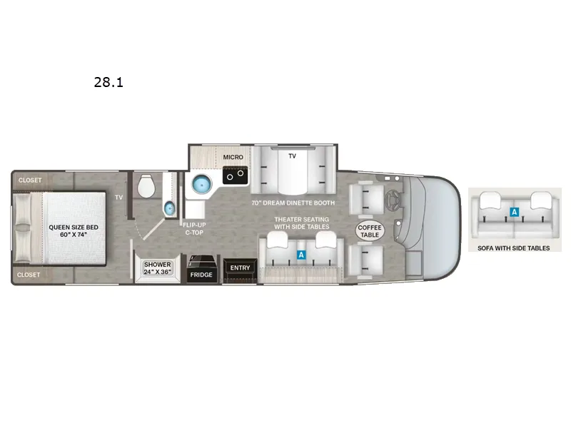 2026 Thor Motor Coach Vegas 281 floor plan