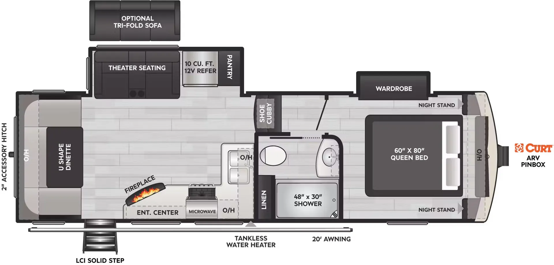 Keystone Arcadia Super Lite 253SLRD floor plan