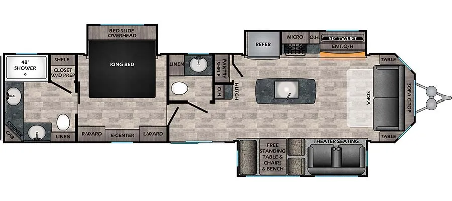 2025 CrossRoads Hampton 372FDB floor plan