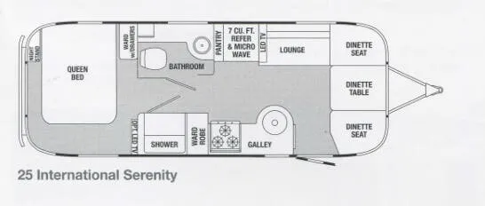 Airstream International Serenity 25 floor plan