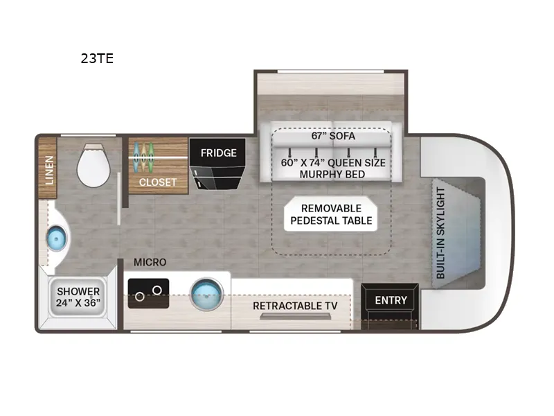 2024 Thor Motor Coach Gemini 23TE floor plan