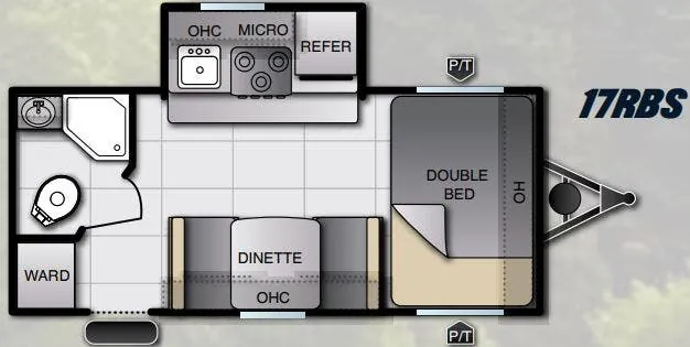 Pacific Coachworks Tango Mini 17RBS floor plan